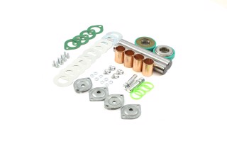 Шкворень у комплекті ГАЗЕЛЬ Р0 (D=25) (втулки латунь Л90, РТИ NBR, РОЛИКОВІ підшипники) (DETALKA)