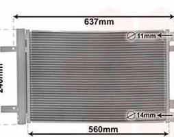 Радіатор кондиціонера PEUGEOT 3008/ CITROEN BERLINGO (2019) (вир-во Van Wezel)