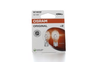 Лампа розжарювання W16W12V 16W W 2,1X9,5d ORIGINAL LINE (blister 2 шт) eco-упаковка (вир-во OSRAM)