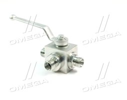 Кран гідравлічний кульовий 3-х ходовий S22-S22-S22 (М18х1.5-М18х1.5-М18х1.5) (ТМ JUBANA)