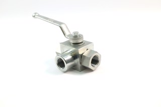 Кран кульовий гідравл. 3-х ходовий 1/2 дюйма  (ТМ JUBANA)