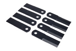 Нож измельчителя зубчатый JD S690 к-т 8 шт. 190X50X5 d=19,1 (KXE10152, 60-0190-52-01-2) (MWS)