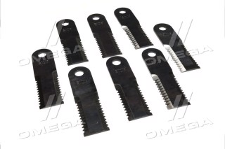 Нож измельчителя подвижный JD зубчатый, комплект, 187X50X5 d=19,6 (H212698-8 шт) (MWS)