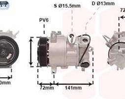 Компресор кондиціонера DODGE CALIBER / JEEP COMPASS 06+ (вир-во Van Wezel)
