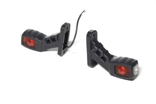 Фонарь габаритный 24V (трехцветный кривой лонг) (TEMPEST)