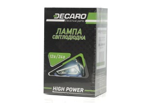 Лампа світлодіодна H1 LED 4100K 12V HIGH POWER <DECARO>