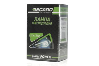 Лампа светодиодная H1 LED 6500K 12V HIGH POWER <DECARO>
