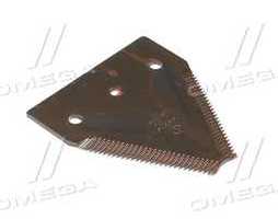 Сегмент ножа жатки Claas 84x76x2, 7мм. O6,3/51,5мм. мелкая насечка, 26 зубов (611203.1) (Radura)