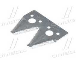 Сегмент ножа жатки подвійний JD600, 102х83х3; d=10,5 мм. дрібна насічка, 22зуба (Н153329) (Radura)