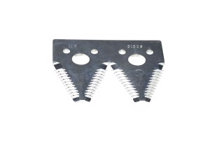 Сегмент ножа жатки подвійний JDR/F 101х83х3; d=6,2 велика насічка, 11 зуб.(H163131,80010.03)(Radura)