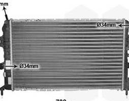 Радіатор охолодження двигуна ASTRAG 1.7 TD / 2.0 DTi  MT(Van Wezel)