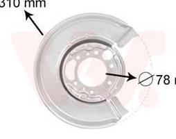 Захист гальмівного диска правий MERCEDES VAN SPRINTER W900 00>06 (вир-во Van Wezel)