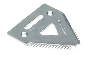 Сегмент ножа жатки JD 900R/F 83,4х76х O6/52,3мм. большая насечка 14 зубов(H207930,H160251,H168316)(Schum