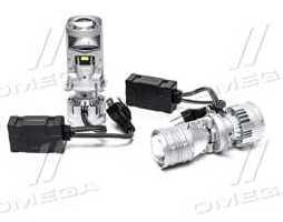 Лампа світлодіодна H4 LED, 6000K, 12V, LENS HIGH POWER <DECARO>