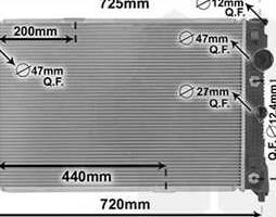 Радіатор охолодження MERCEDES C W204 11>14 АТ (вир-во Van Wezel)