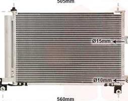 Конденсер кондиціонера FORD RANGER 06/05 > 12 (вир-во Van Wezel)