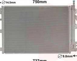 Конденсер кондиціонера VOLVO XC90 02 > 14 (вир-во Van Wezel)