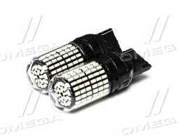 Лампа LED покажчиків поворотів і стоп-сигналів 12V T20 144SMD WHITE 2 шт. <Decaro>