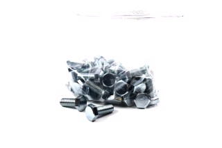 Болт М10х25х1,5 шестигранный (1кг = 1 компл) 5,8 DIN 933 / ГОСТ 7805 (полная резьба) оцинк. белый