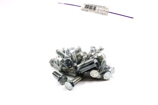 Болт М10х30х1,5 шестигранний (1кг = 1 компл) 5,8 DIN 933 / ГОСТ 7805 (повне різьблення) оцинк. білий