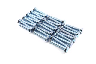 Болт М10х50х1,5 шестигранный (1кг = 1 компл) 5,8 DIN 933 / ГОСТ 7805 (полная резьба) оцинк. белый