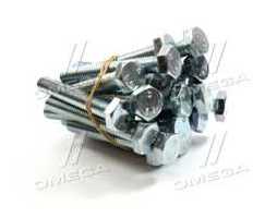 Болт М10х70х1,5 шестигранный (1кг = 1 компл) 5,8 DIN 933 / ГОСТ 7805 (полная резьба) оцинк. белый