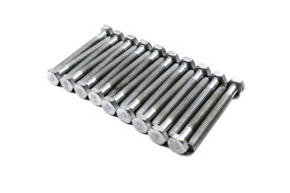 Болт М10х90х1,5 шестигранный (1кг = 1 компл) 5,8 DIN 933 / ГОСТ 7805 (полная резьба) оцинк. белый