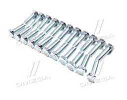 Болт М12х40х1,75 шестигранний (1кг=1 компл) 5,8 DIN 933 / ГОСТ 7805 (повне різьблення) оцинк. білий