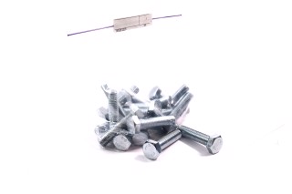 Болт М12х50х1,75 шестигранный (1кг = 1 компл) 5,8 DIN 933 / ГОСТ 7805 (полная резьба) оцинк. белый