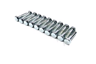 Болт М12х50х1,75 шестигранный (1кг = 1 компл) 5,8 DIN 931 (частичная резьба) оцинк. белый