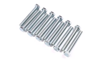 Болт М12х90х1,75 шестигранный (1кг = 1 компл) 5,8 DIN 933 / ГОСТ 7805 (полная резьба) оцинк. белый