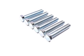 Болт М16х100х2,0 шестигранный (1кг = 1 компл) 5,8 DIN 933 / ГОСТ 7805 (полная резьба) оцинк. белый