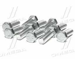 Болт М16х50х2,0 шестигранний (1кг = 1 компл) 5,8 DIN 933 / ГОСТ 7805 (повне різьблення) оцинк. білий