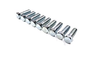 Болт М16х55х2,0 шестигранный (1кг = 1 компл) 5,8 DIN 931 (частичная резьба) оцинк. белый