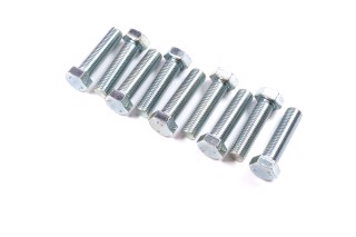 Болт М16х60х2,0 шестигранний (1кг = 1 компл) 5,8 DIN 933 / ГОСТ 7805 (повне різьблення) оцинк. білий