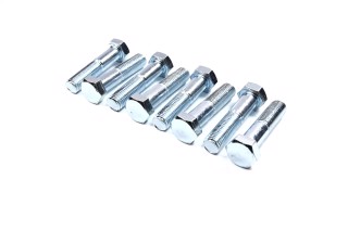 Болт М16х70х2,0 шестигранний (1кг = 1 компл) 5,8 DIN 931 ((часткове різьблення) оцинк. білий