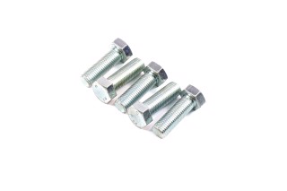 Болт М20х60х2,5 шестигранний (1кг = 1 компл) 5,8 DIN 933 / ГОСТ 7805 (повне різьблення) оцинк. білий