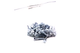 Болт М8х35х1,25 шестигранный (1кг = 1 компл) 5,8 DIN 931 (частичная резьба) оцинк. белый