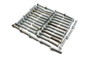 Болт М8х40х1,25 шестигранный (1кг = 1 компл) 5,8 DIN 933 / ГОСТ 7805 (полная резьба) оцинк. белый