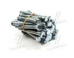 Болт М8х80х1,25 шестигранный (1кг = 1 компл) 5,8 DIN 933 / ГОСТ 7805 (полная резьба) оцинк. белый