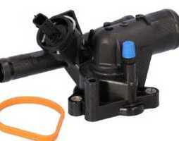 Термостат с корпусом, уплотнением и термовыключателем Nissan/ Opel/ Renault  (пр-во FEBI)