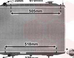 Радиатор охлаждения NISSAN PICKUP D22-NP300 98+ (пр-во Van Wezel)