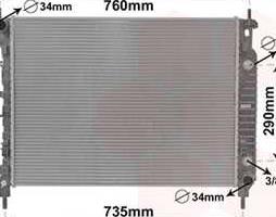 Радиатор охлаждения CHEVROLET CAPTIVA 4/11 > 14 (пр-во Van Wezel)