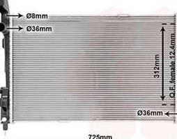 Радиатор охлаждения двигателя MERCEDES A W169/ B W245 04>12 (Van Wezel)