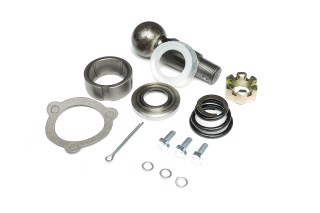 Р/к тяги рулевой КАМАЗ поперечной тяги в сборе (пыльник СИЛИКОН, вкладыши стальные) (DETALKA)