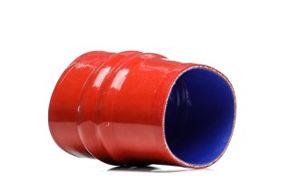 Патрубок МАЗ перехідник повітрозабірника горизонтальний СИЛІКОН (гофра, 150х160)