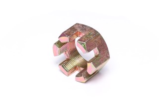 Гайка М30х1,5 пальца реактивного корончатая КАМАЗ,КРАЗ,УРАЛ (H=22-24 мм, под ключ 40)