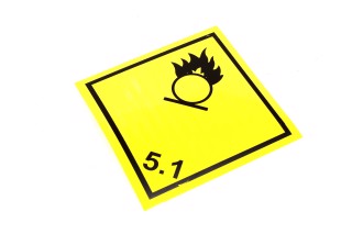 Табличка (наклейка) небезпечний вантаж (5.1-клас окислювальні речовини) 250Х250 мм (TEMPEST)