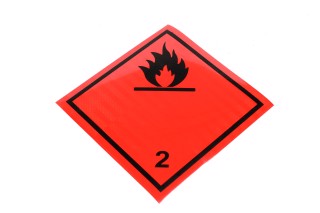 Табличка (наклейка) небезпечний вантаж (2-клас займистий газ) 250Х250 мм (TEMPEST)