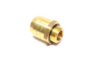 З'єднувач пневматичний D18 з накидною гайкою прямий М22х1.5 S28 латунь (Wabco)